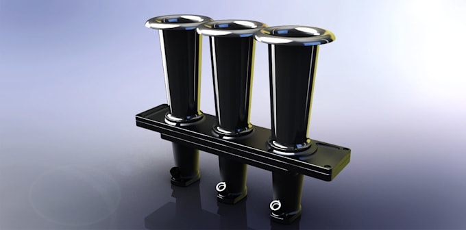 do parametric cad design,intake manifold,engine component,mechanical car part