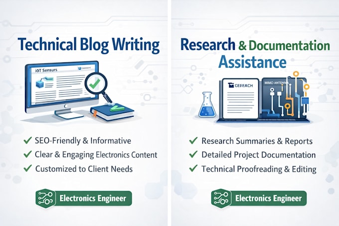 write technical engineering content and website blogs
