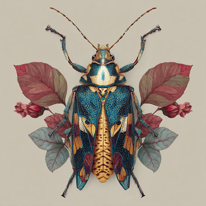 do realistic insect illustrations