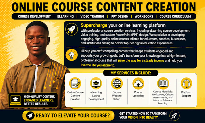 develop online course content, training module, workbook, masterclass curriculum