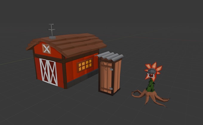 design simple low poly 3d models for games