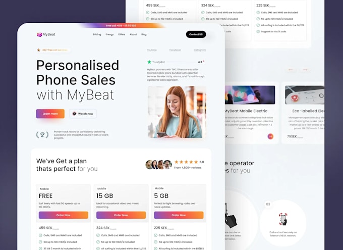 high converting landing page design