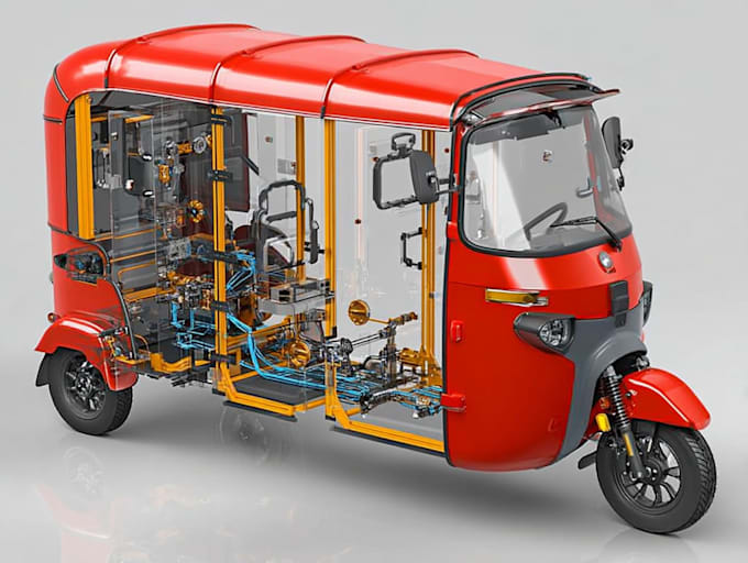 design e rickshaw, e auto, and electric vehicle components