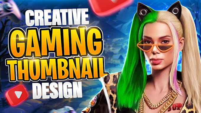 design high quality youtube gaming thumbnail