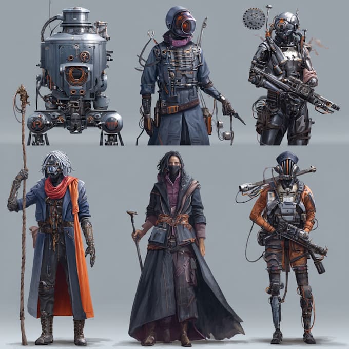 Draw sci fi or fantasy concept art illustration characters by ...