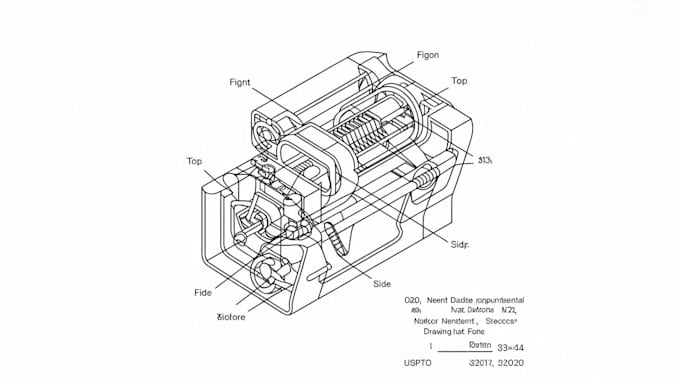 Line Scan Sensor Patent Drawing Make design or utility patent drawings, technical line drawing as per ...