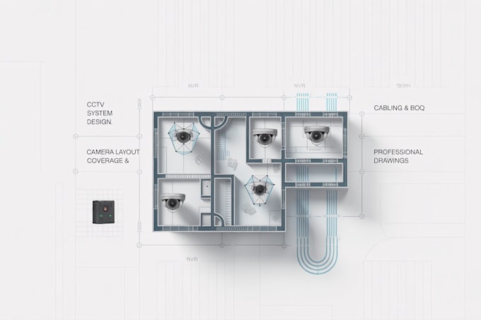 Design cctv system layout with camera placement, cabling, and boq by ...