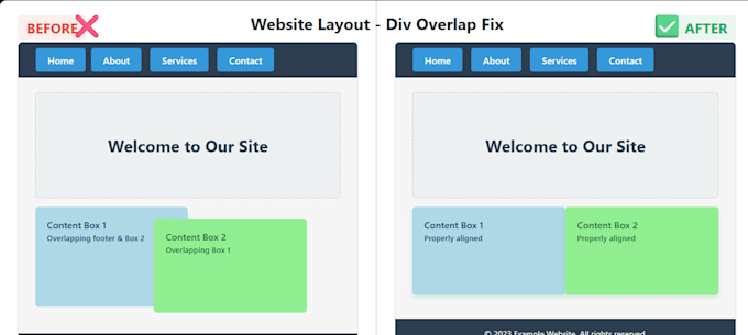 fix small HTML , CSS layout issues