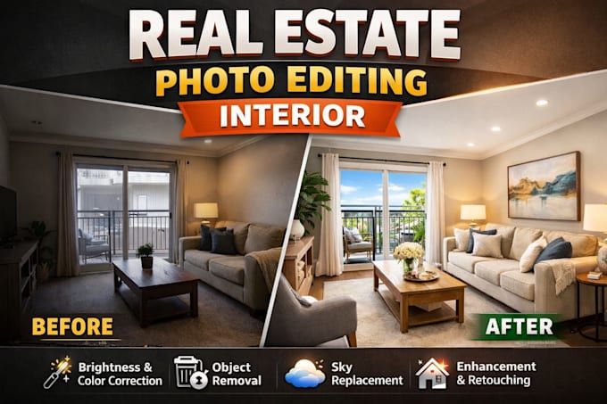 edit real estate photos hdr and sky replacement