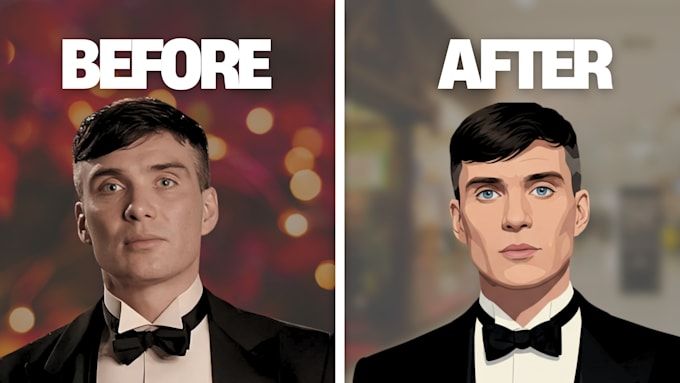 convert and redraw your image to HD vector