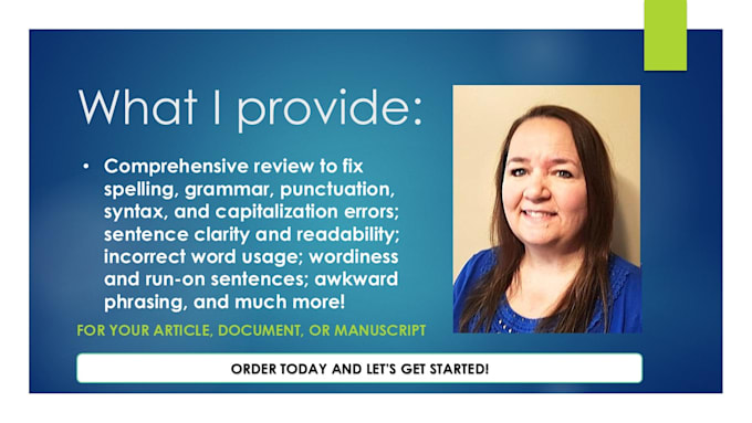 copy edit and proofread your articles, blogs, or documents