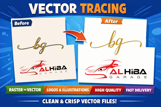 do premium logo refinement, cleanup and redraw within 1 hour