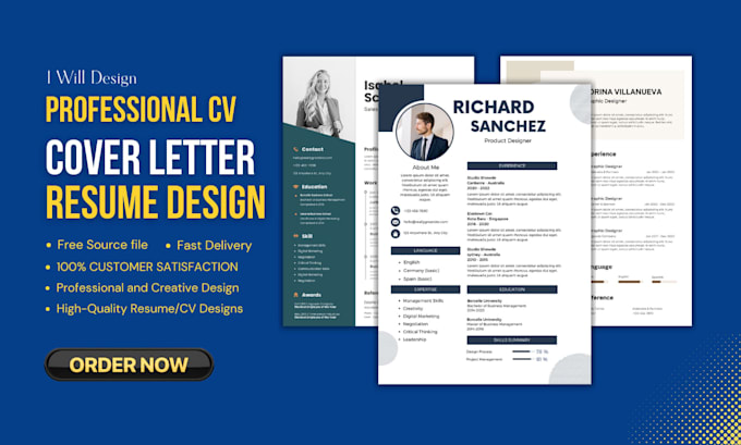 do ats resume writing, CV design, resume design, and linkedin profile