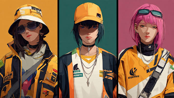 design cyberpunk character, original character design
