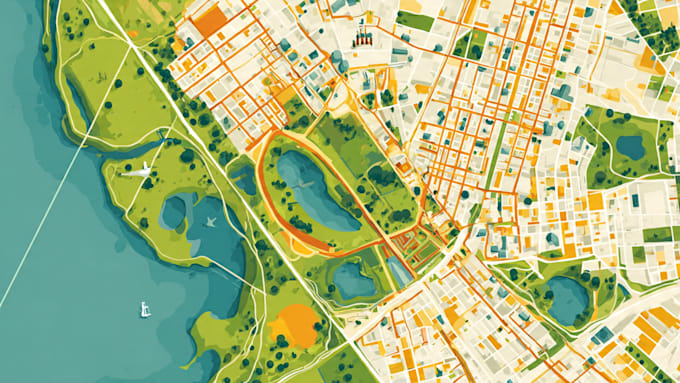 Design unique vector map illustrations by Zeniquoker | Fiverr