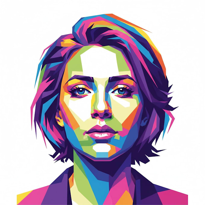 draw a professional pop art portrait