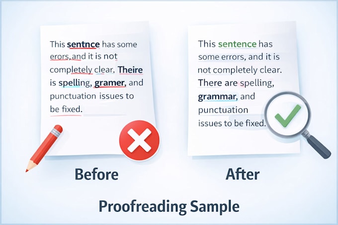 proofread and correct spelling and grammar mistakes