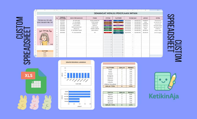 make a simple and clean custom spreadsheet
