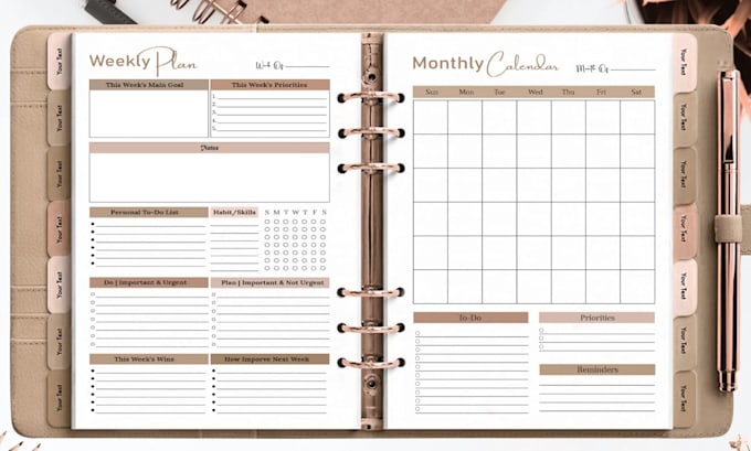 design custom journals and planners