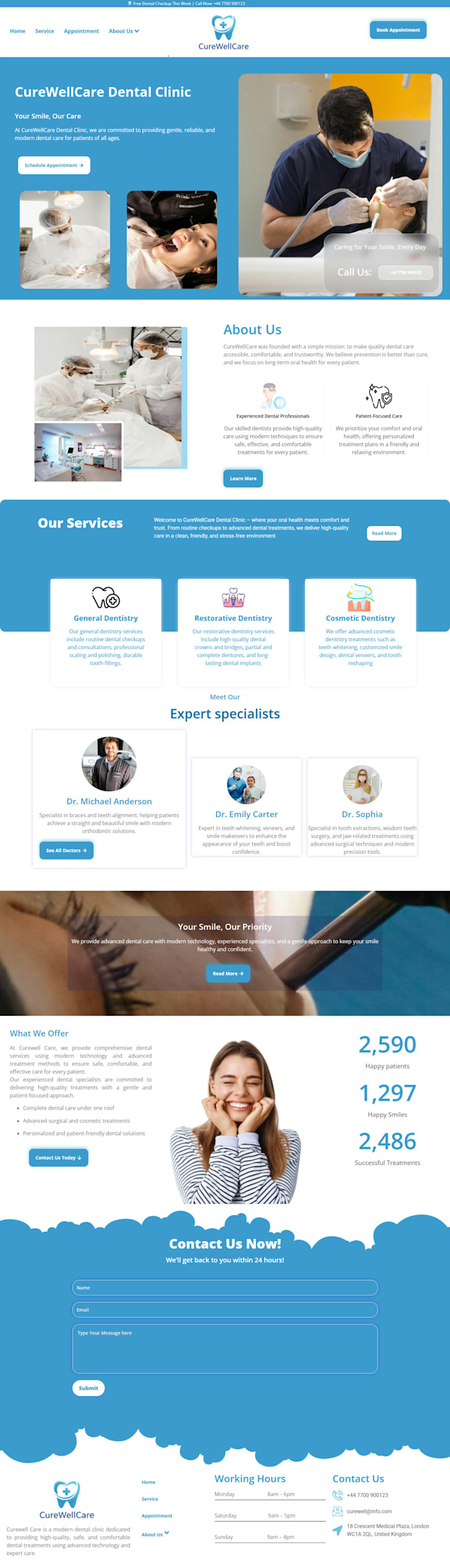 design medical, healthcare, spa, clinic, dental, hospital, home care websites