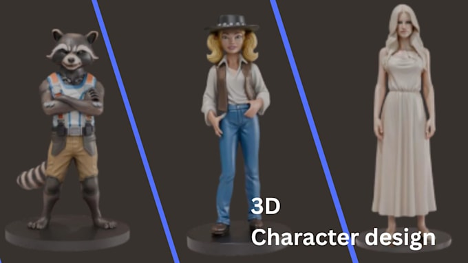 rig sculpt 3d model character model for you using zbrush