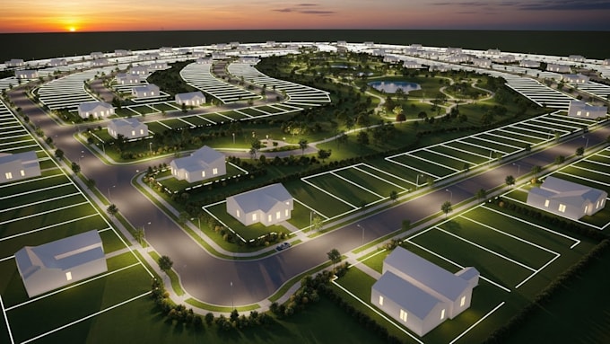 prepare high quality residential subdivision visualization plans
