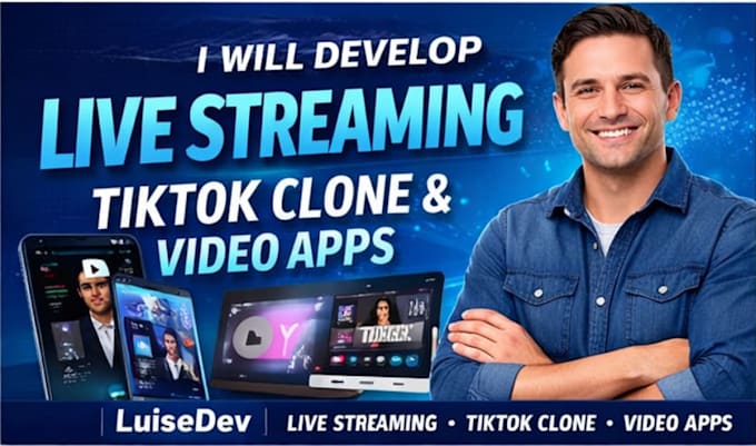 develop live streaming app tiktok clone app streaming webs video streaming app