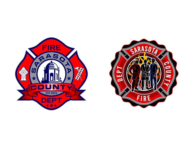 design modern fire fighter logo