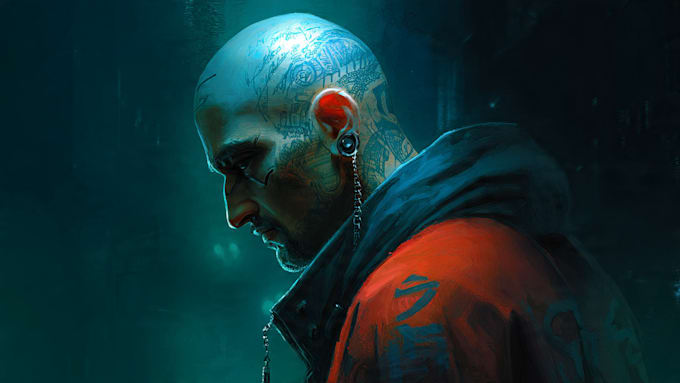 draw cyberpunk character art