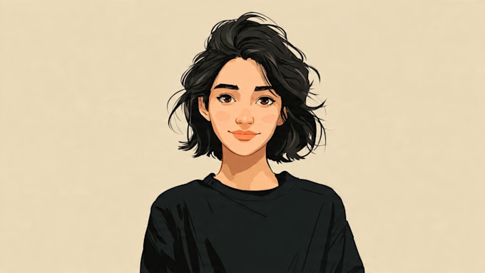 create simple cartoon portrait