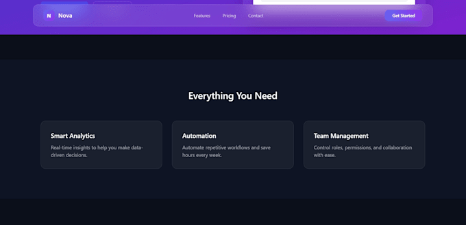 design a modern saas landing page using tailwind CSS
