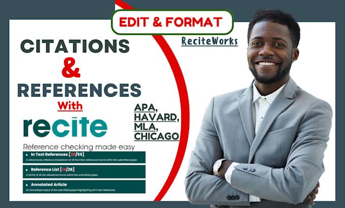 fix, format,  edit your thesis, thesis citations and references with reciteworks