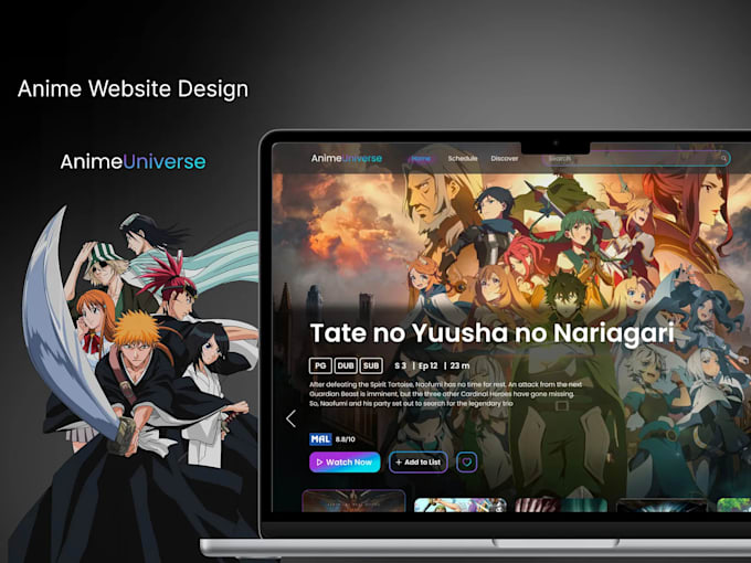 design animated gaming website, anime website, roblox, mmorpg website, comics