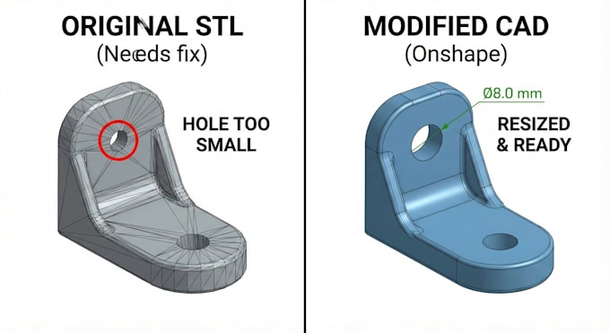 modify, resize, or reverse engineer your stl files for 3d printing