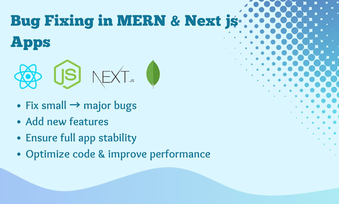 fix bugs and errors in react, node js and next js website