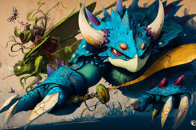 draw fantasy creatures or monsters