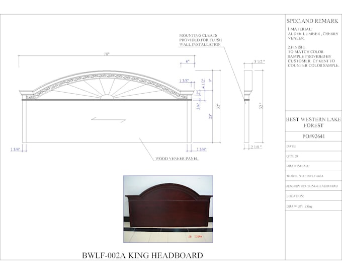 design and draw american style furniture and hotel furniture