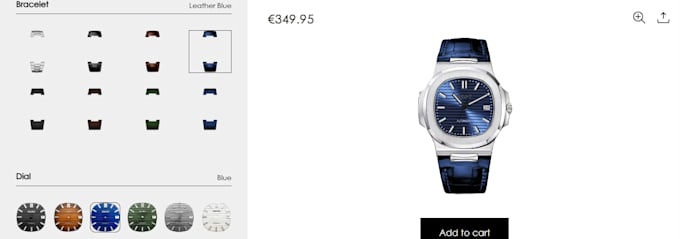 customization product for watch, glove, baseball on zakeke kickflip in shopify