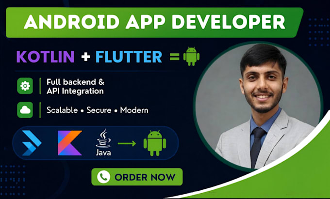 develop android apps with flutter, kotlin and ai integration