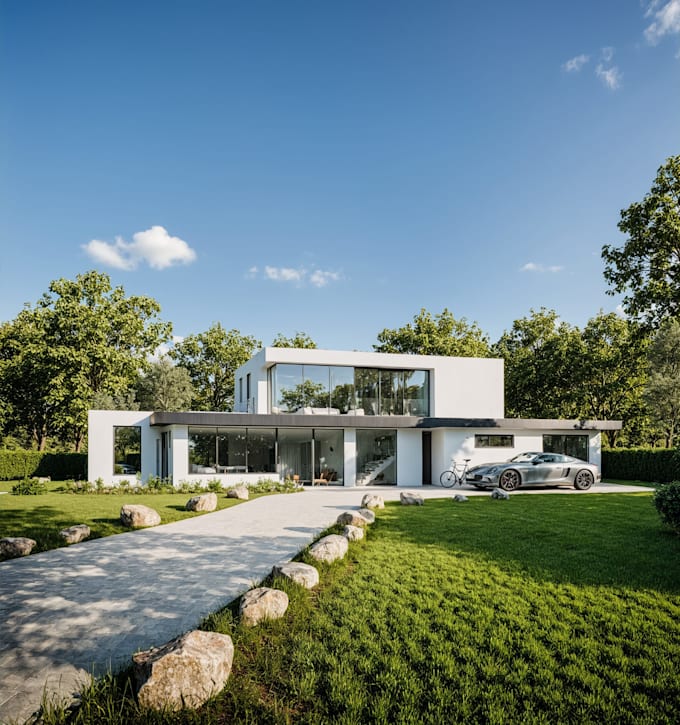 create architectural visualization for interior and exterior
