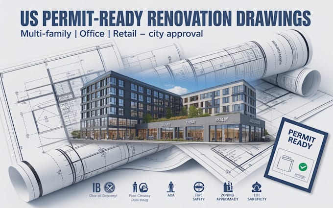 Picture Idea: Do Multi Family Building Office Retail Renovation Drawings Permit By