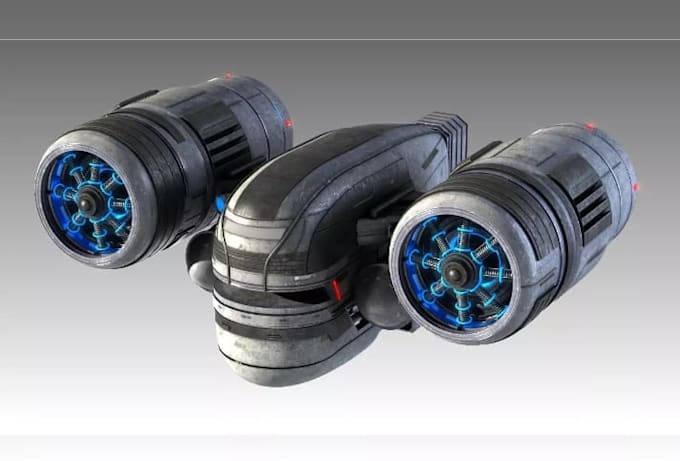 create game ready scifi spaceship 3d model with pbr texture for unreal and unity