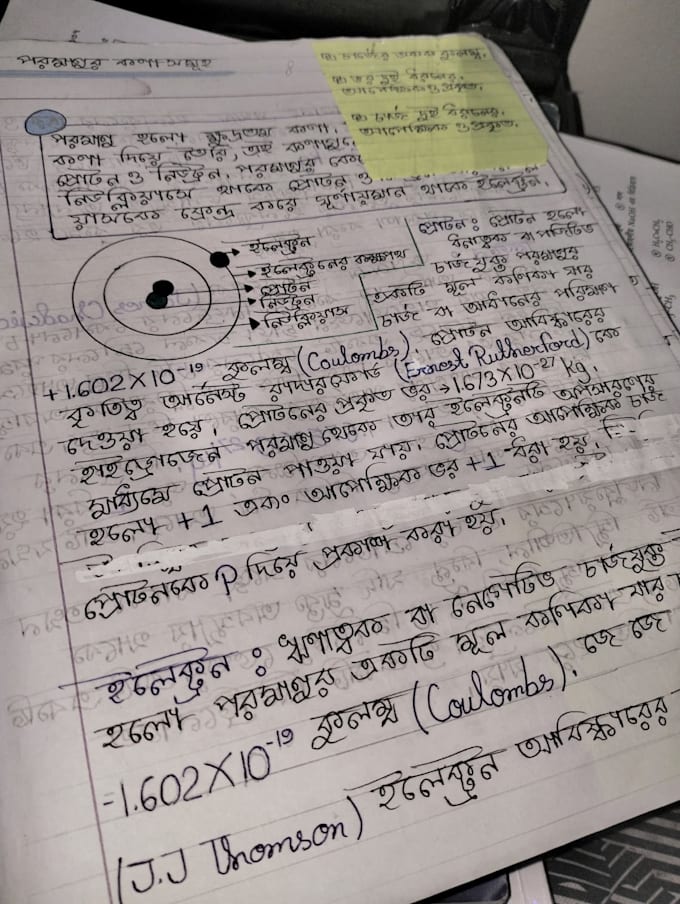 provide neatly handwritten works