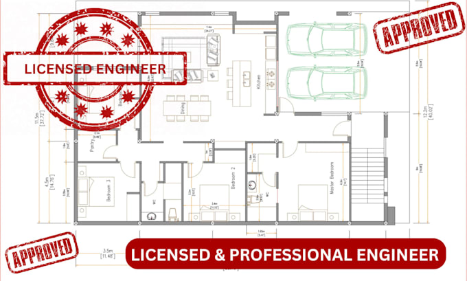 review, draft  stamp architectural engineering mep floor plans for city permit