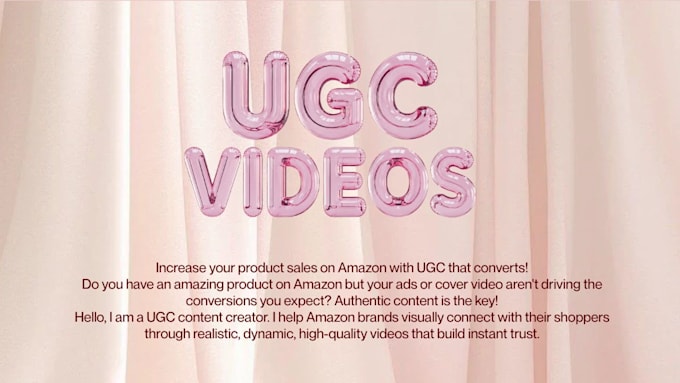 create professional ugc amazon product videos