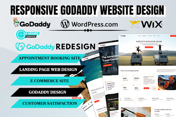 godaddy website design godaddy website redesign godaddy website development seo