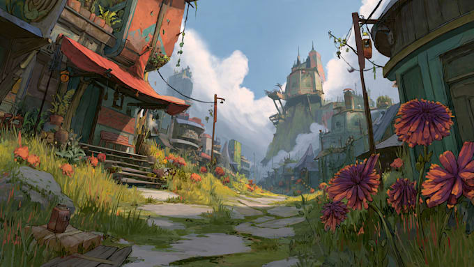 Create environment concept art and background by Dawneshenry | Fiverr