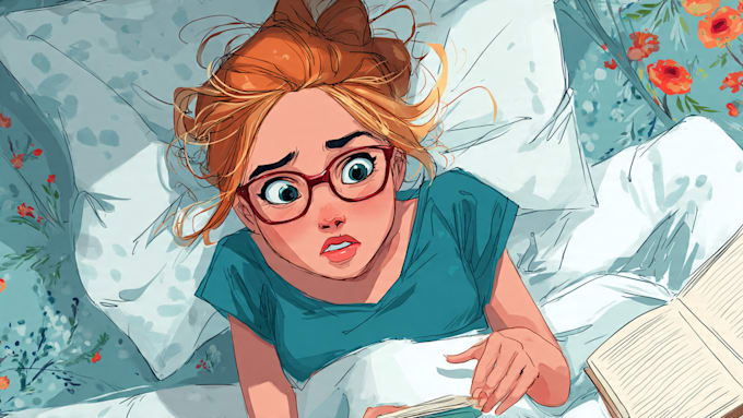 draw a digital cartoon illustration