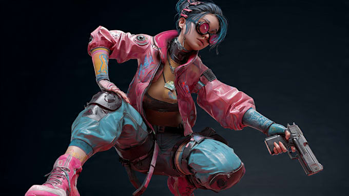 create cyberpunk and retro aesthetic characters
