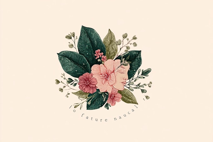create boho  botanical feminine logo